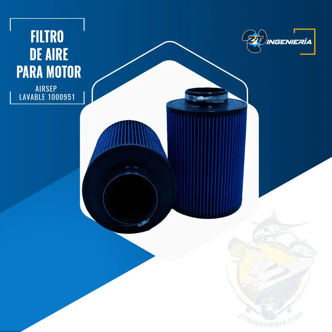 Filtro aire AIRSEP Lavable 1000951 p/ motor cummins 6C/6B