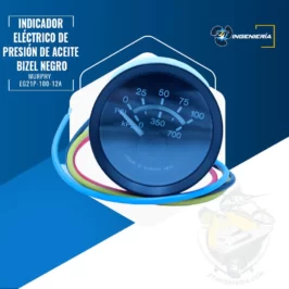 Indicador eléctrico de presión de aceite Bizel negro Murphy #EG21P-100-12A