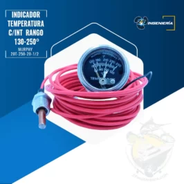 Indicador temperatura 20T-250-20-1/2  c/int  rango 130-250°